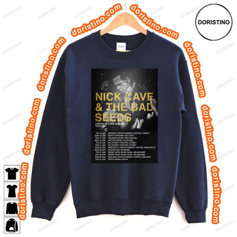 Nick Cave The Bad Seeds Australia New Zealand 2017 Tour Shirt Nick Cave The Bad Seeds Australia New Zealand 2017 Tour Shirt