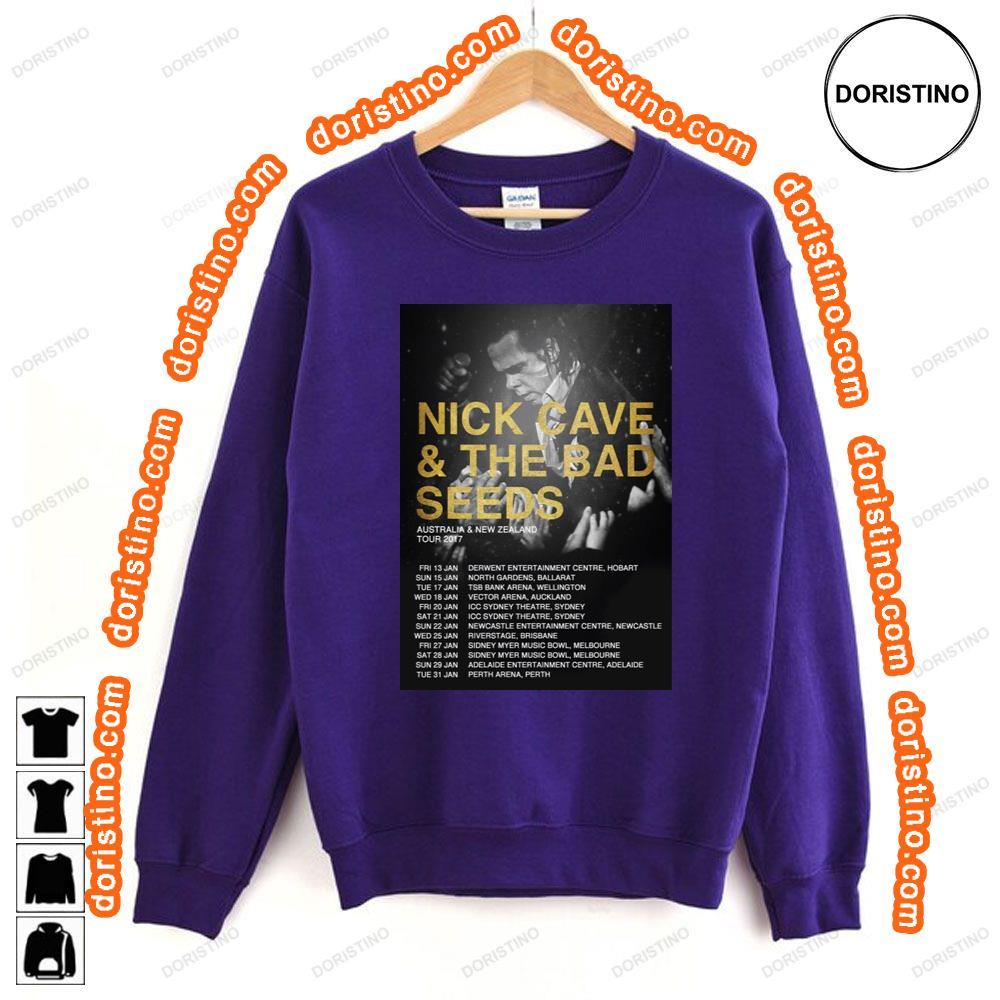 Nick Cave The Bad Seeds Australia New Zealand 2017 Tour Shirt Nick Cave The Bad Seeds Australia New Zealand 2017 Tour Shirt