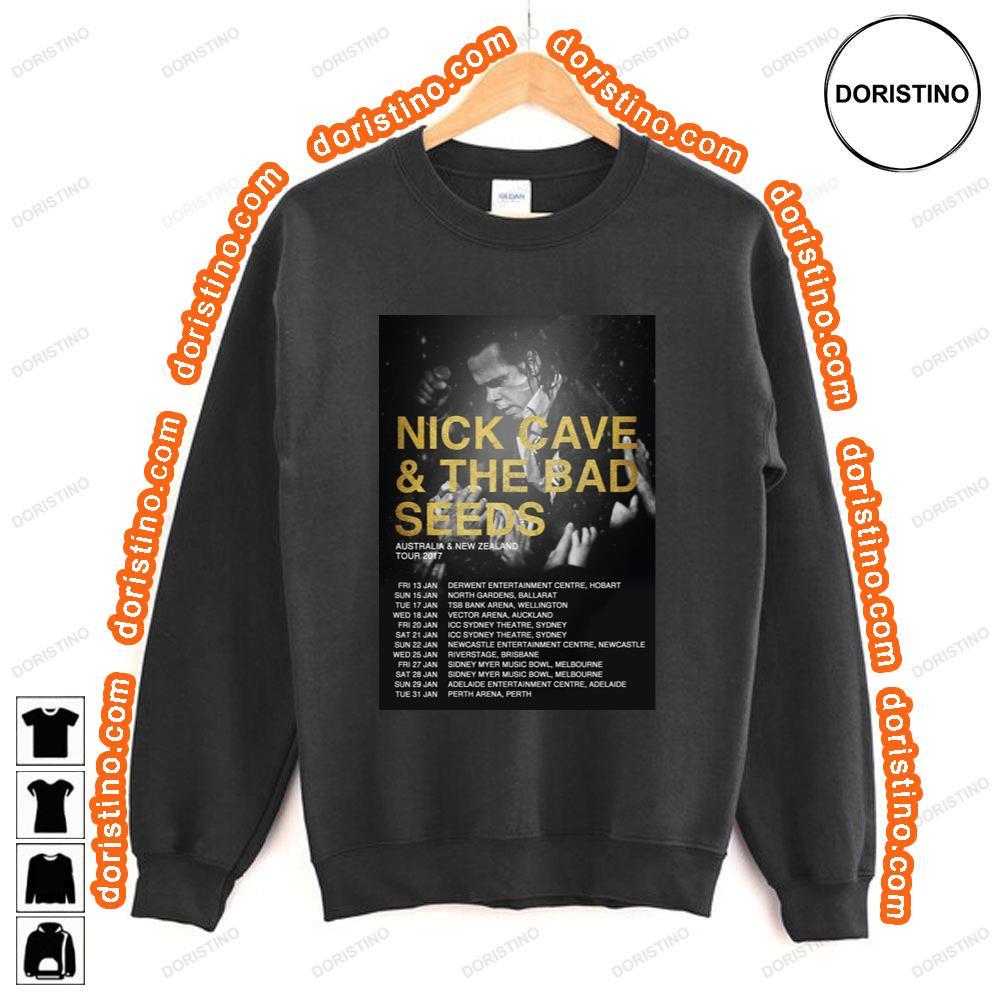Nick Cave The Bad Seeds Australia New Zealand 2017 Tour Shirt Nick Cave The Bad Seeds Australia New Zealand 2017 Tour Shirt