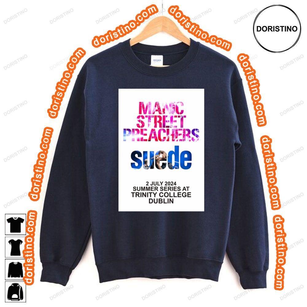 Manic Street Preachers Suede 2024 Tour Dublin Trinity College Shirt Manic Street Preachers Suede 2024 Tour Dublin Trinity College Shirt