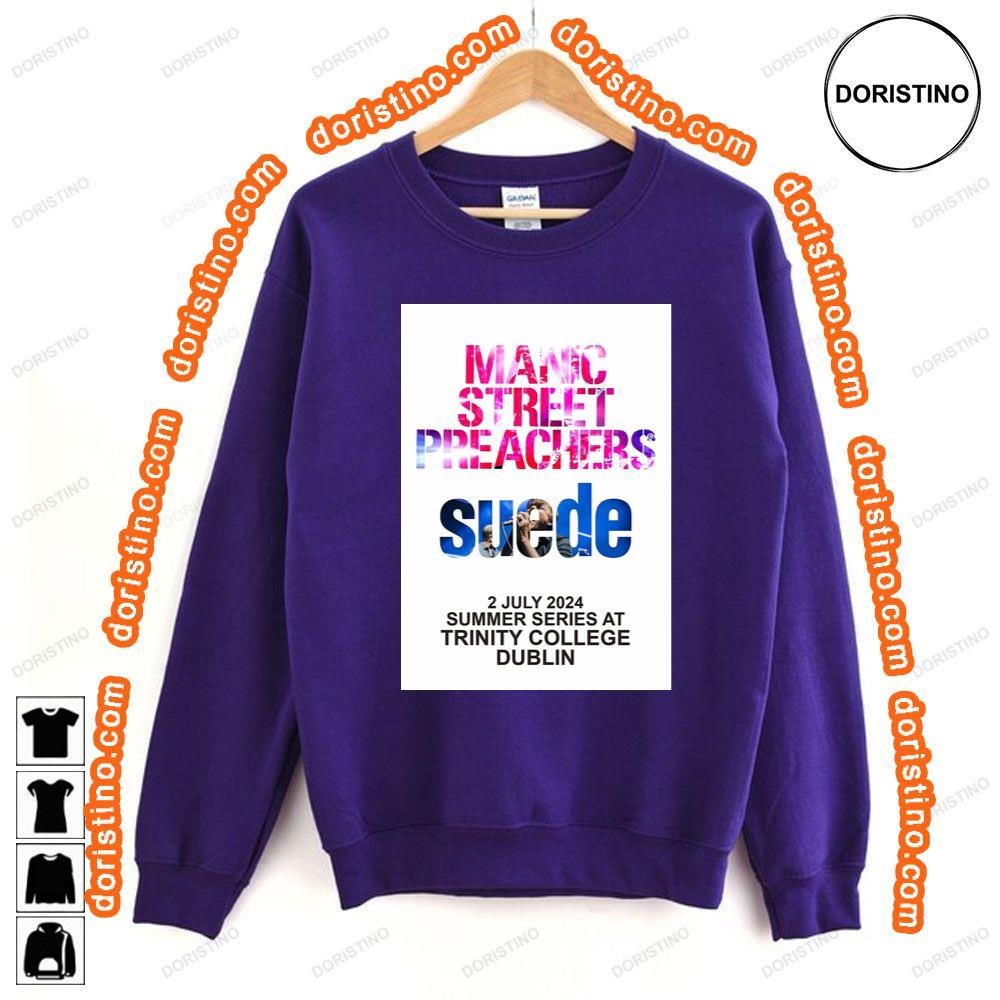 Manic Street Preachers Suede 2024 Tour Dublin Trinity College Shirt Manic Street Preachers Suede 2024 Tour Dublin Trinity College Shirt