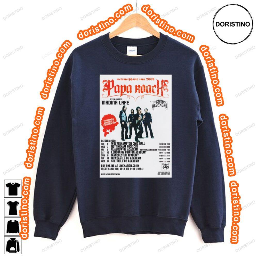 Papa Roach Metamorphosis 2009 Uk Tour Tshirt Papa Roach Metamorphosis 2009 Uk Tour Tshirt