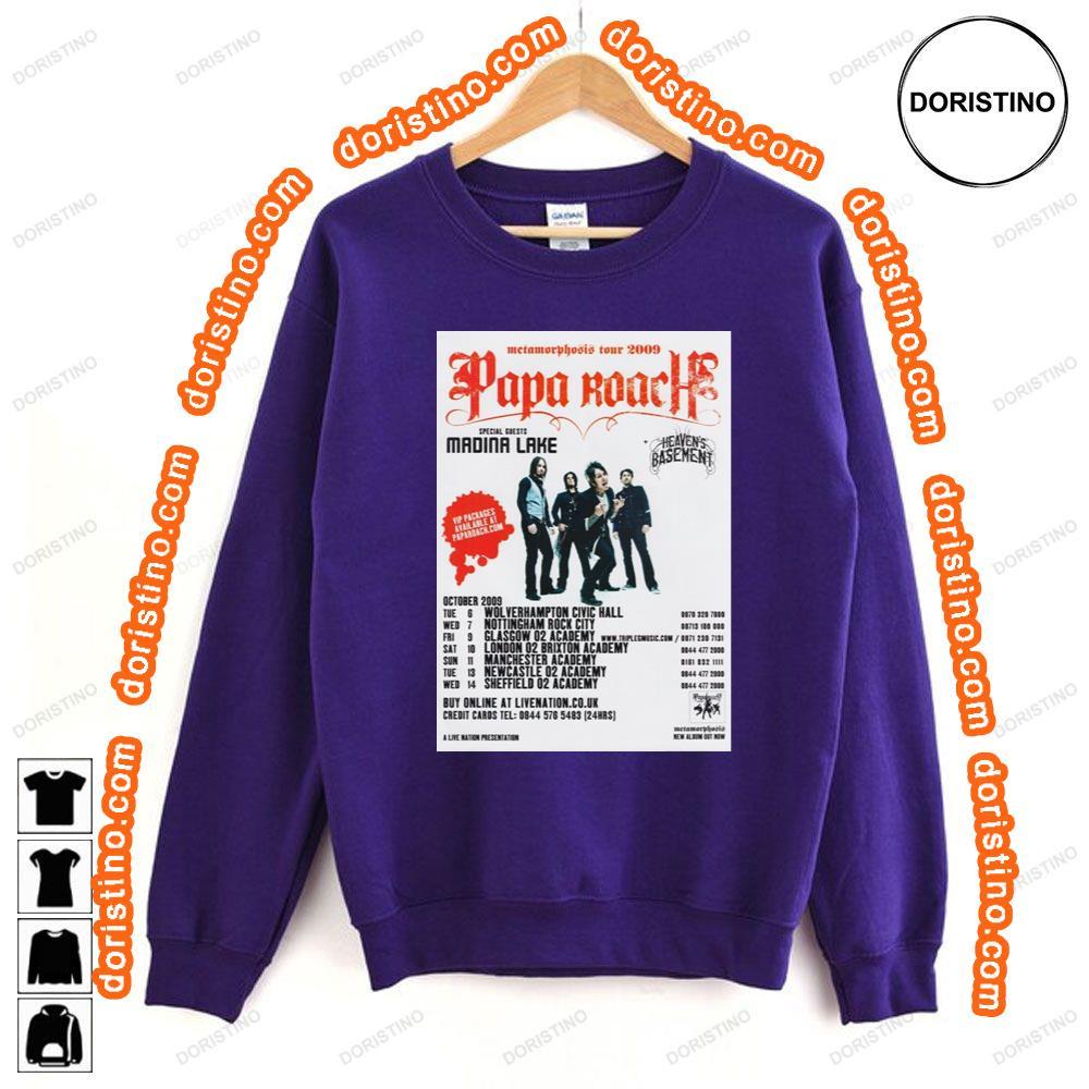 Papa Roach Metamorphosis 2009 Uk Tour Tshirt Papa Roach Metamorphosis 2009 Uk Tour Tshirt