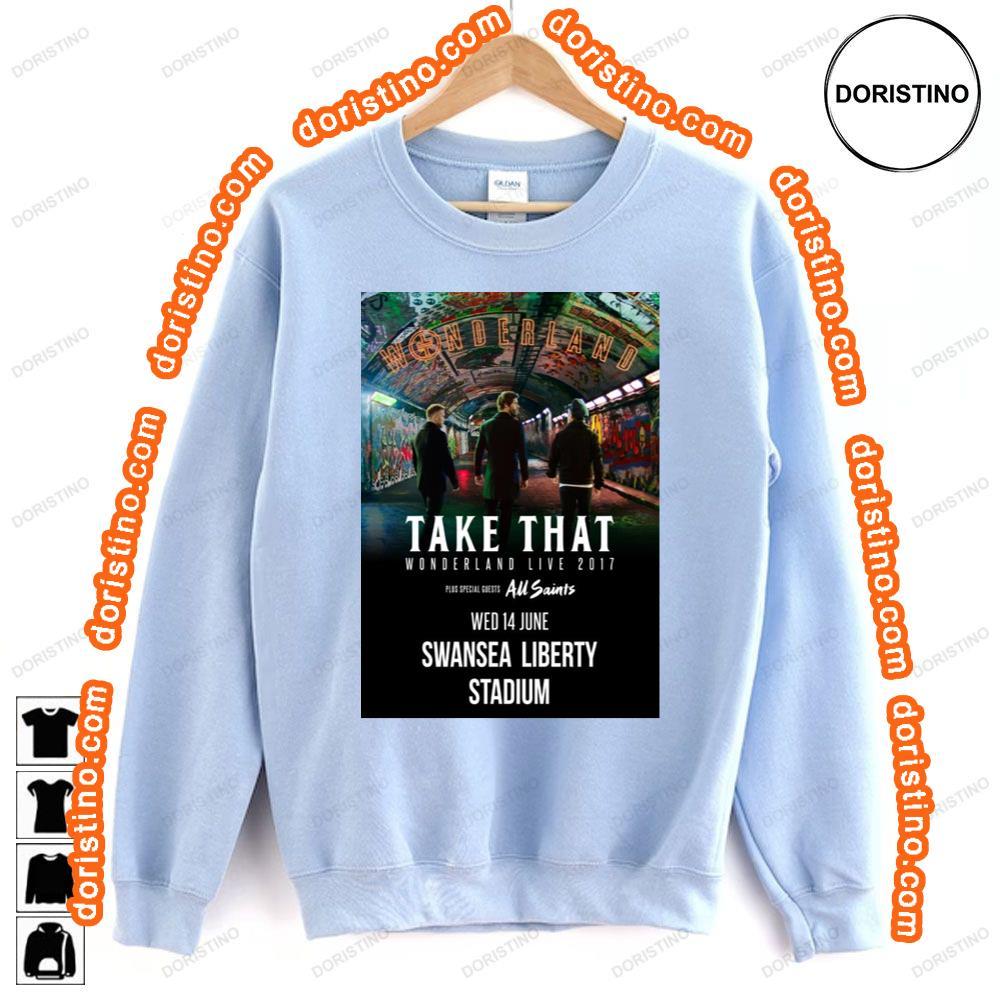 Take That Wonderland Live 2017 Swansea Liberty Stadium Tshirt Take That Wonderland Live 2017 Swansea Liberty Stadium Tshirt