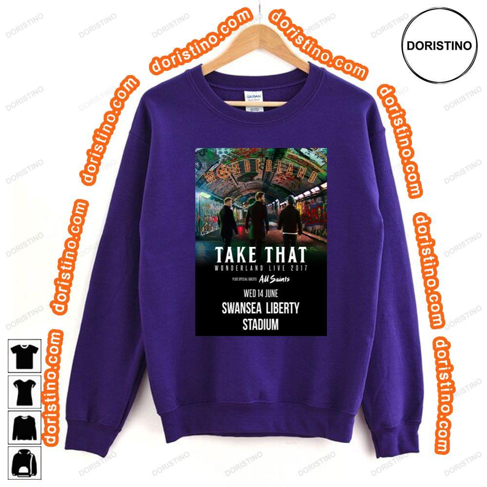 Take That Wonderland Live 2017 Swansea Liberty Stadium Tshirt Take That Wonderland Live 2017 Swansea Liberty Stadium Tshirt