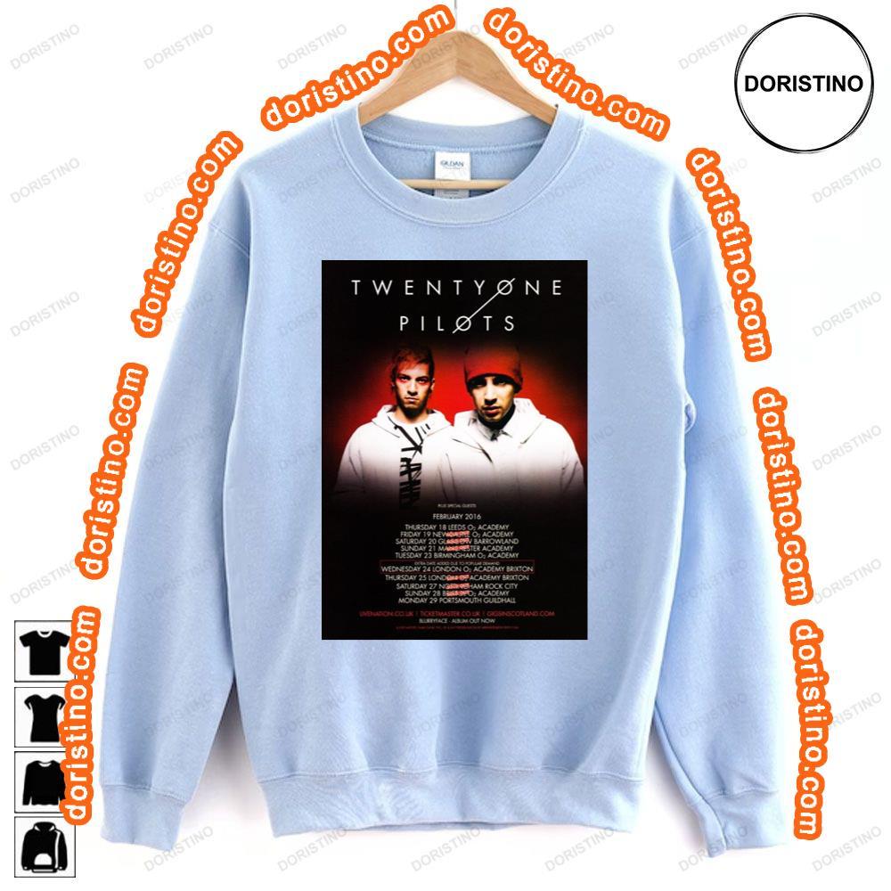 Twenty One Pilots Blurryface 2016 Uk Tour Tshirt Twenty One Pilots Blurryface 2016 Uk Tour Tshirt