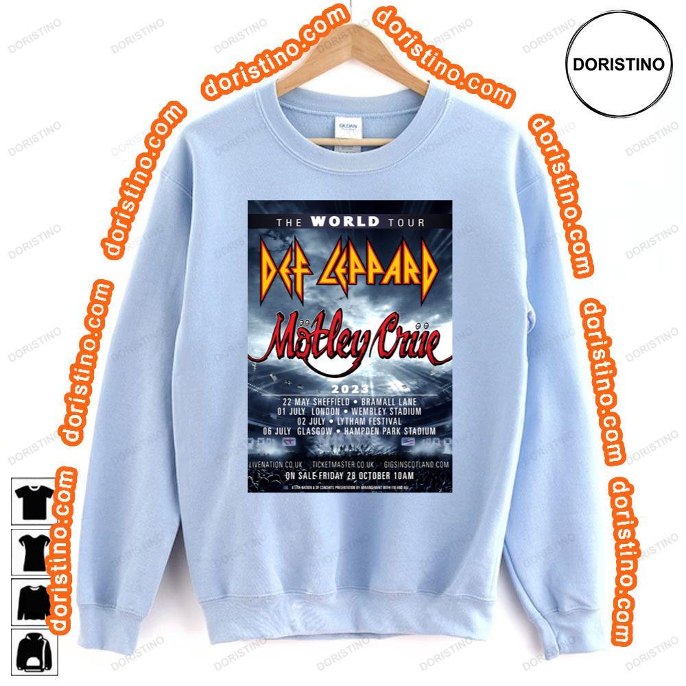 Def Leppardmotley Crue 2023 Uk Stadium Tour Shirt Def Leppardmotley Crue 2023 Uk Stadium Tour Shirt