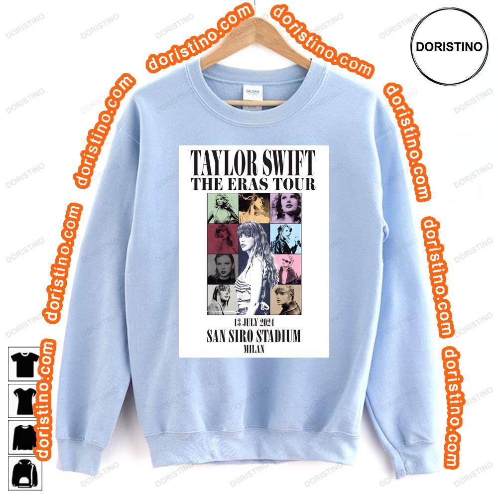 Taylor Swift Eras Stadium July 13 2024 World Tour San Siro Stadium Milan Tshirt Taylor Swift Eras Stadium July 13 2024 World Tour San Siro Stadium Milan Tshirt