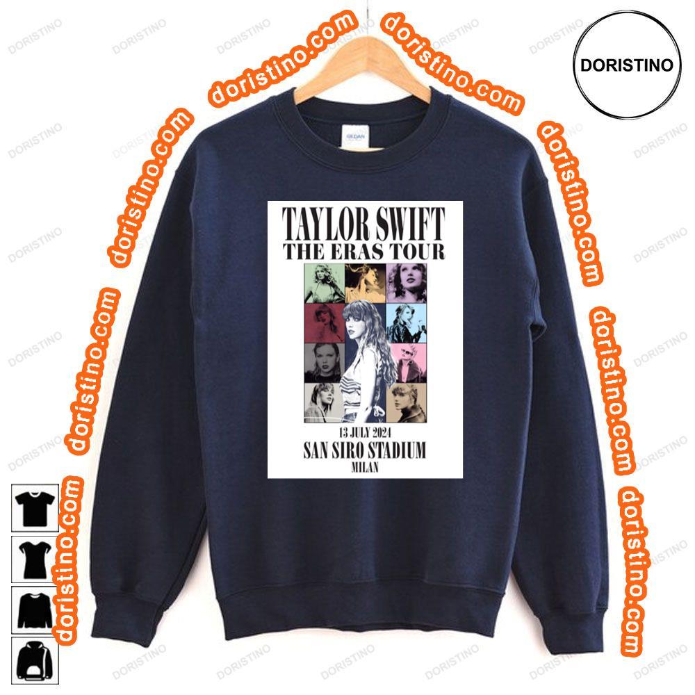 Taylor Swift Eras Stadium July 13 2024 World Tour San Siro Stadium Milan Tshirt Taylor Swift Eras Stadium July 13 2024 World Tour San Siro Stadium Milan Tshirt