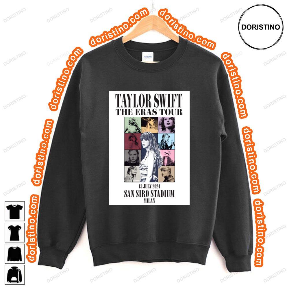 Taylor Swift Eras Stadium July 13 2024 World Tour San Siro Stadium Milan Tshirt Taylor Swift Eras Stadium July 13 2024 World Tour San Siro Stadium Milan Tshirt