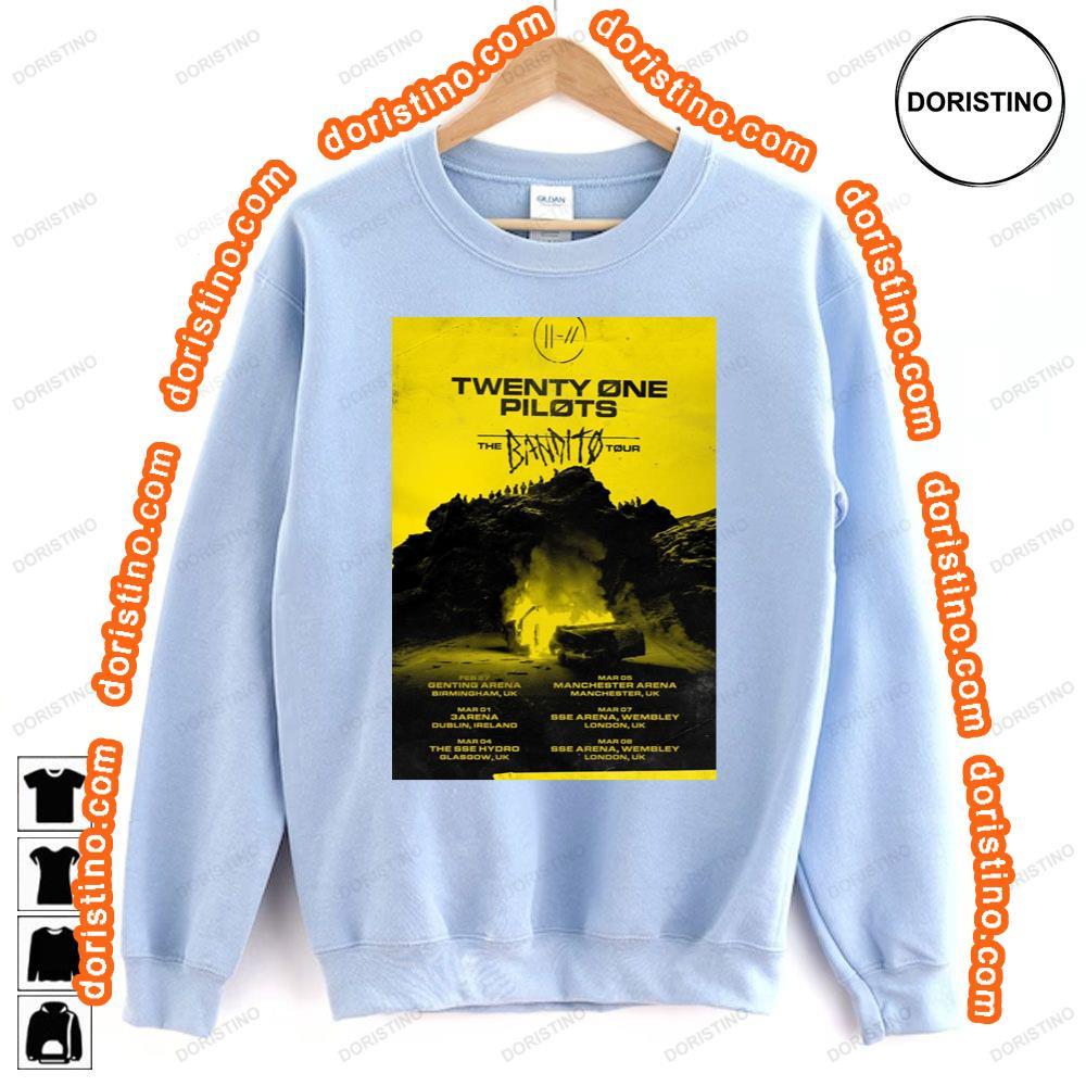 Twenty One Pilots Trench Uk 2019 The Bandito Tour Tshirt Twenty One Pilots Trench Uk 2019 The Bandito Tour Tshirt