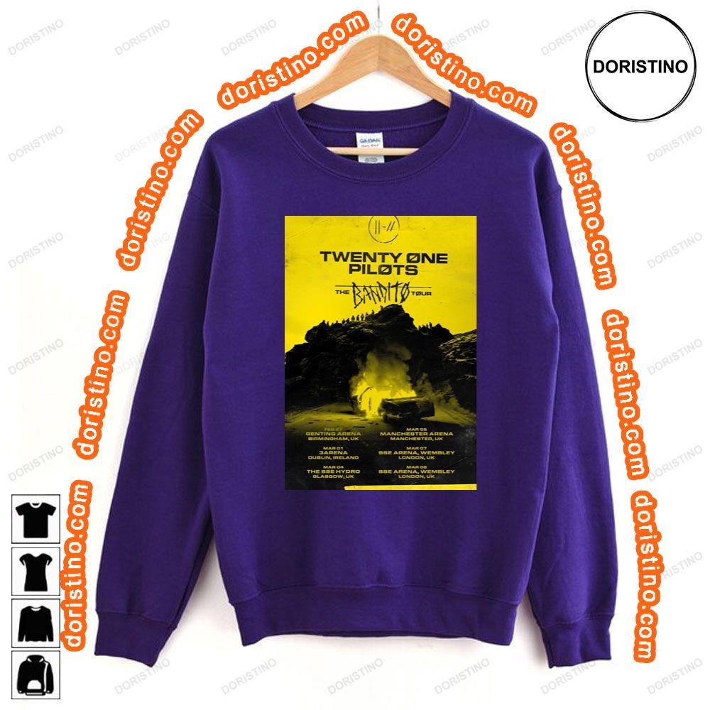 Twenty One Pilots Trench Uk 2019 The Bandito Tour Tshirt Twenty One Pilots Trench Uk 2019 The Bandito Tour Tshirt
