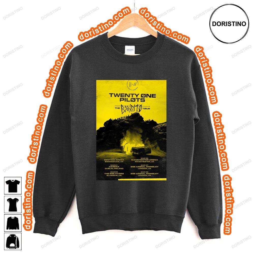 Twenty One Pilots Trench Uk 2019 The Bandito Tour Tshirt Twenty One Pilots Trench Uk 2019 The Bandito Tour Tshirt