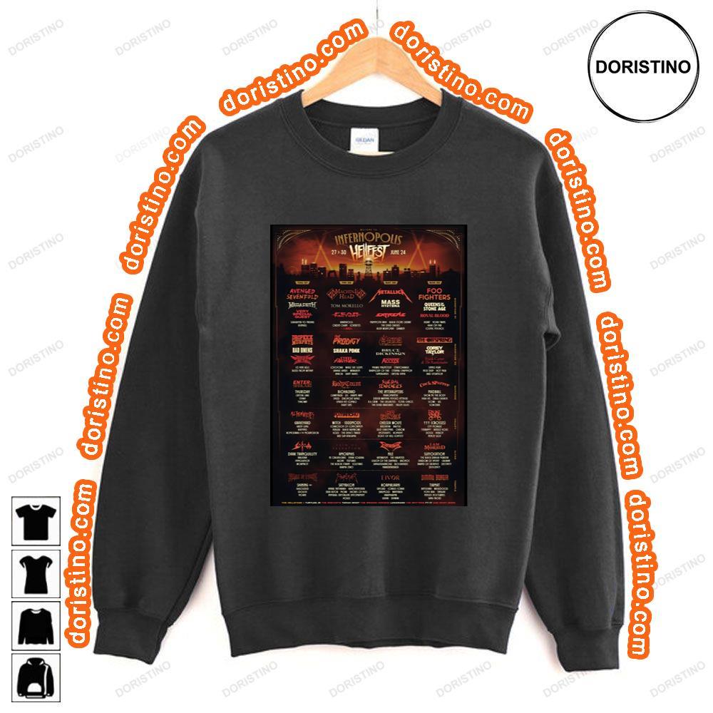 Hell Fest 2024 Festival Full Line Up Tshirt Hell Fest 2024 Festival Full Line Up Tshirt