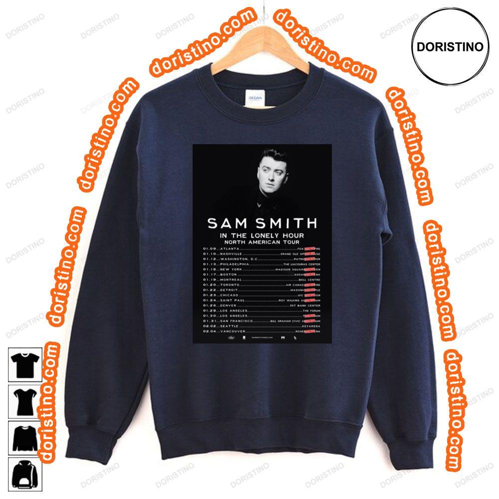 Sam Smith In The Lonely Hour 2015 North American Tour Tshirt Sam Smith In The Lonely Hour 2015 North American Tour Tshirt