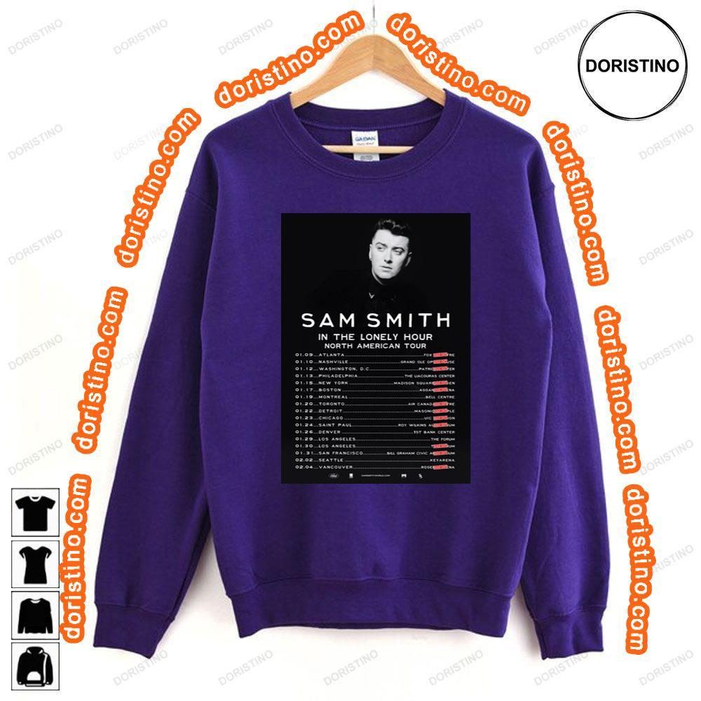 Sam Smith In The Lonely Hour 2015 North American Tour Tshirt Sam Smith In The Lonely Hour 2015 North American Tour Tshirt