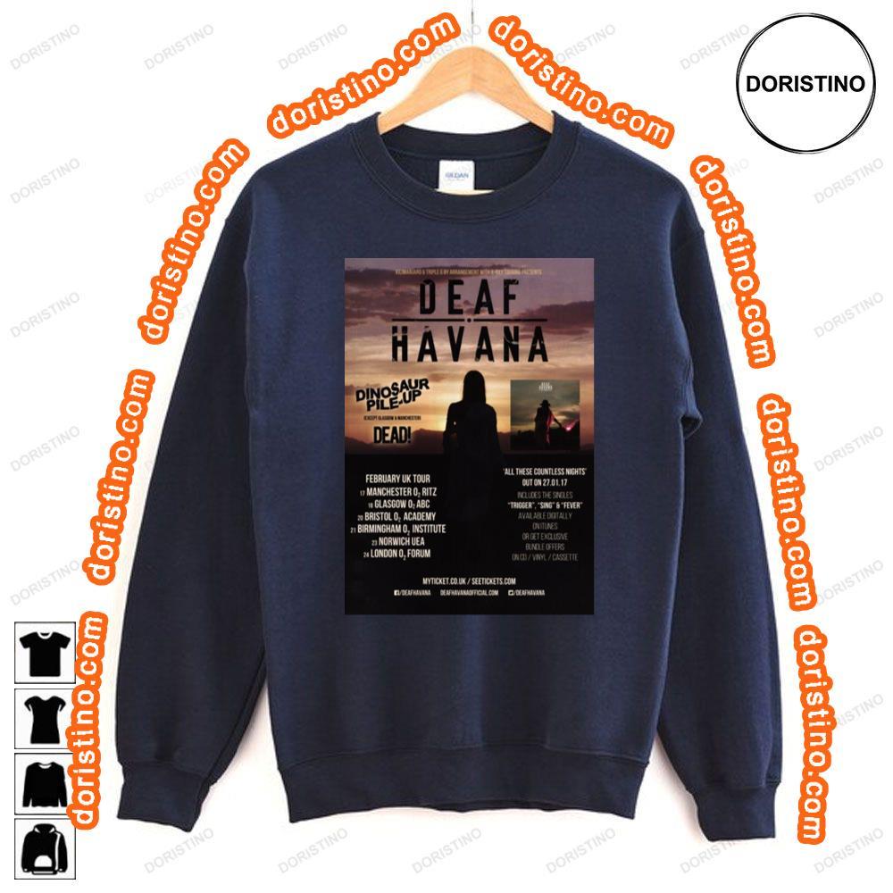 Deaf Havana All These Countless Nights Feb 2017 Uk Tour Shirt Deaf Havana All These Countless Nights Feb 2017 Uk Tour Shirt