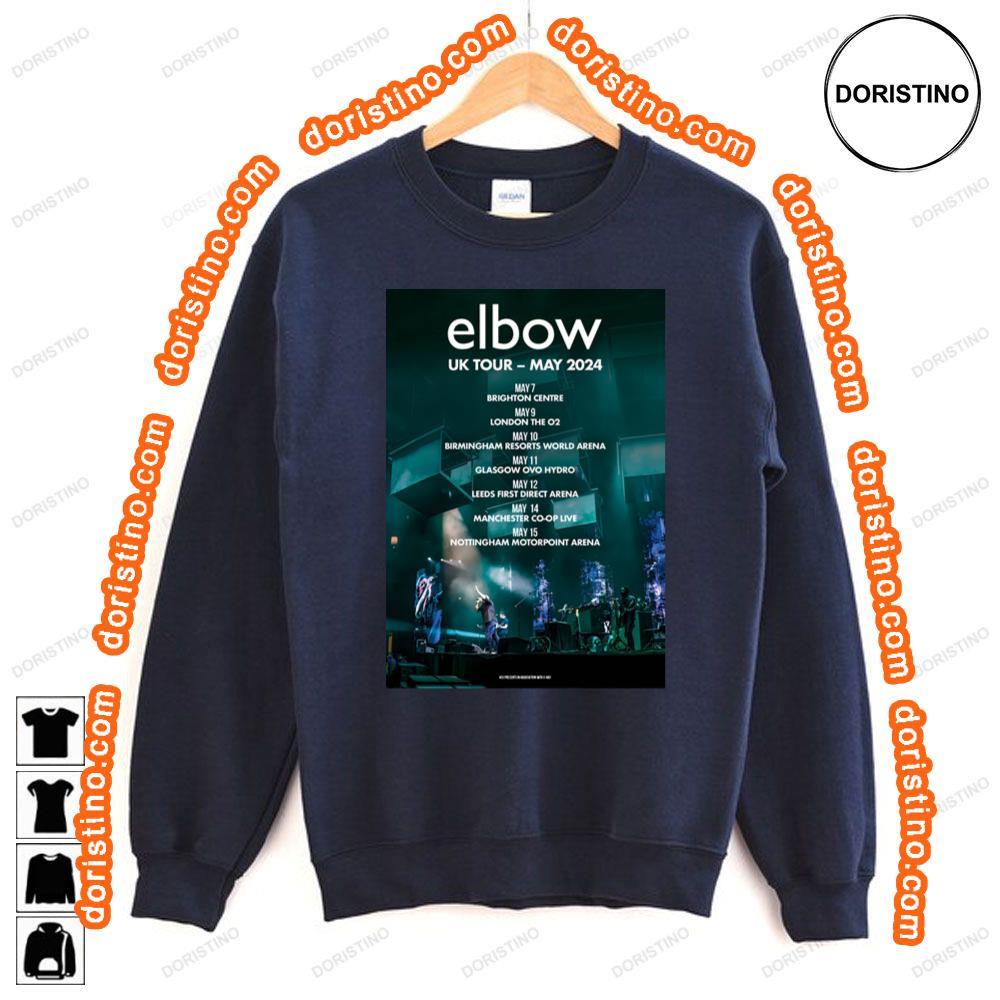 Elbow Band Uk Tour May 2024 Tshirt Elbow Band Uk Tour May 2024 Tshirt