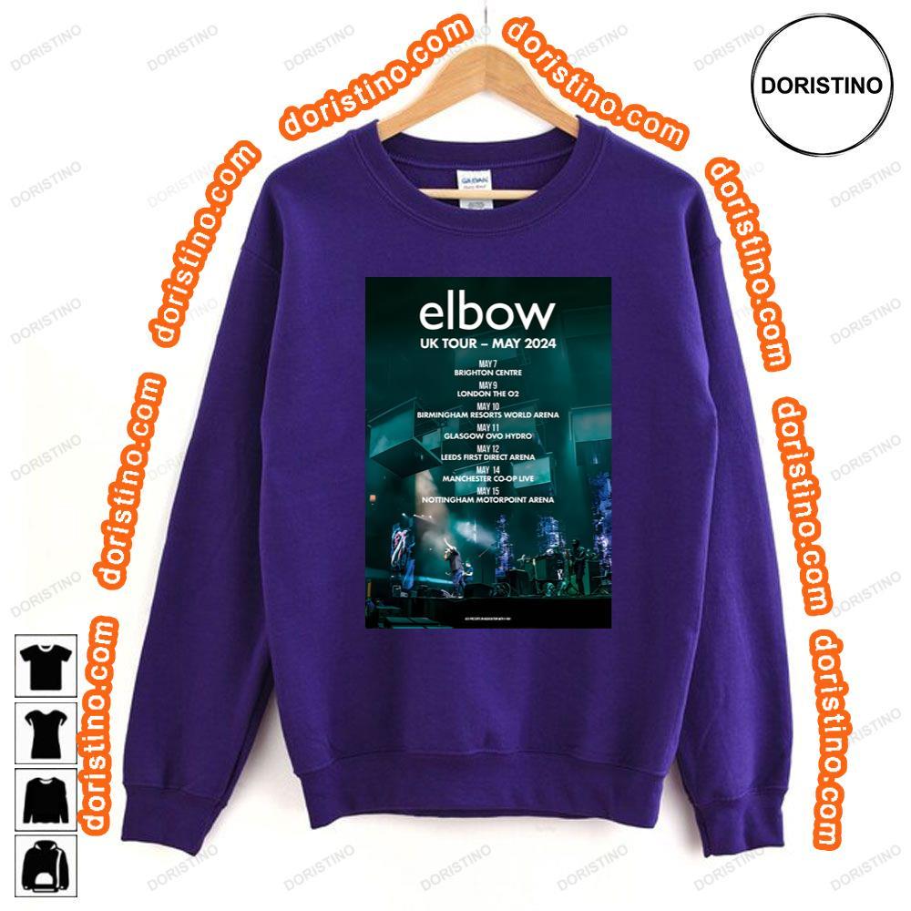 Elbow Band Uk Tour May 2024 Tshirt Elbow Band Uk Tour May 2024 Tshirt
