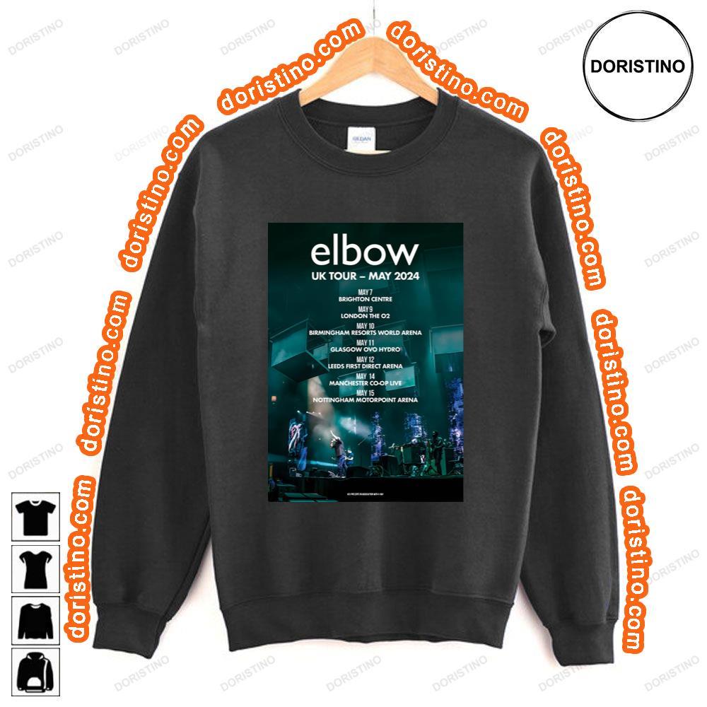 Elbow Band Uk Tour May 2024 Tshirt Elbow Band Uk Tour May 2024 Tshirt