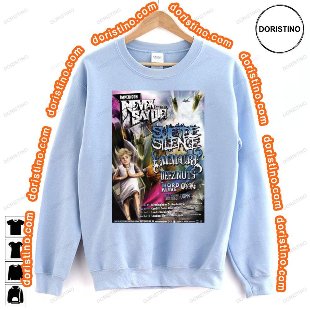 Never Say Die Tour 2011 Suicide Silence Tshirt Never Say Die Tour 2011 Suicide Silence Tshirt