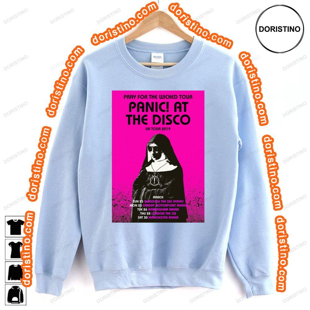 Panic At The Disco Pray For The Wicked 2019 Uk Tour Pink Awesome Shirt Panic At The Disco Pray For The Wicked 2019 Uk Tour Pink Awesome Shirt