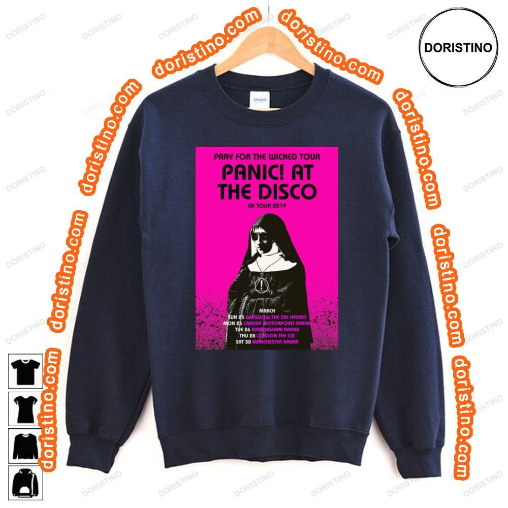 Panic At The Disco Pray For The Wicked 2019 Uk Tour Pink Awesome Shirt Panic At The Disco Pray For The Wicked 2019 Uk Tour Pink Awesome Shirt