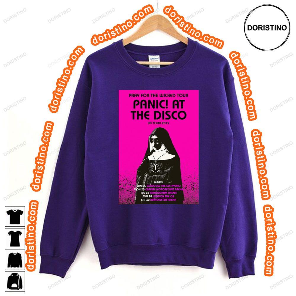 Panic At The Disco Pray For The Wicked 2019 Uk Tour Pink Awesome Shirt Panic At The Disco Pray For The Wicked 2019 Uk Tour Pink Awesome Shirt
