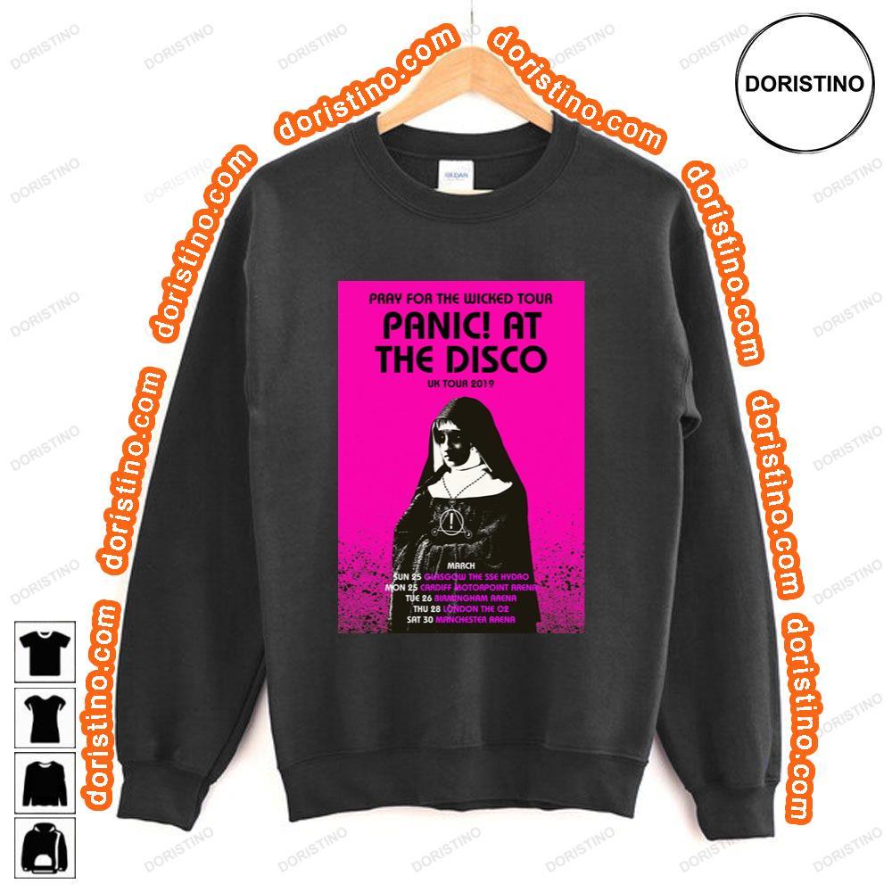 Panic At The Disco Pray For The Wicked 2019 Uk Tour Pink Awesome Shirt Panic At The Disco Pray For The Wicked 2019 Uk Tour Pink Awesome Shirt