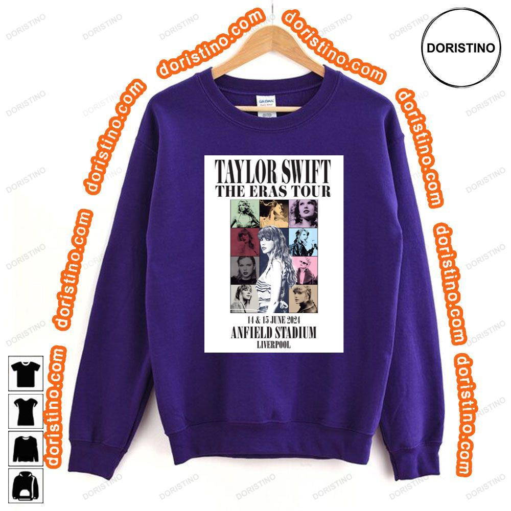 Taylor Swift Eras Stadium June 14 15 2024 World Tour Anfield Stadium Liverpool Shirt Taylor Swift Eras Stadium June 14 15 2024 World Tour Anfield Stadium Liverpool Shirt