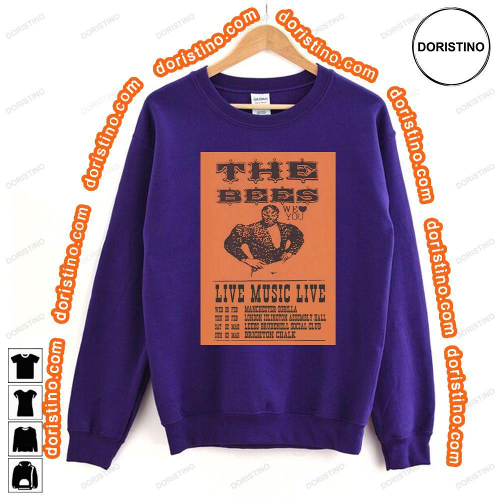 The Bees Band We Love You 2024 Live Music Tour Tshirt The Bees Band We Love You 2024 Live Music Tour Tshirt