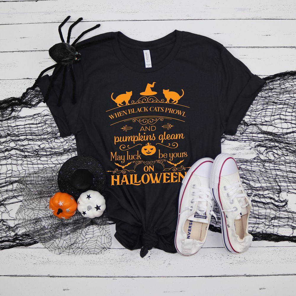 Black Cat Halloween Tshirt Black Cat Halloween Tshirt