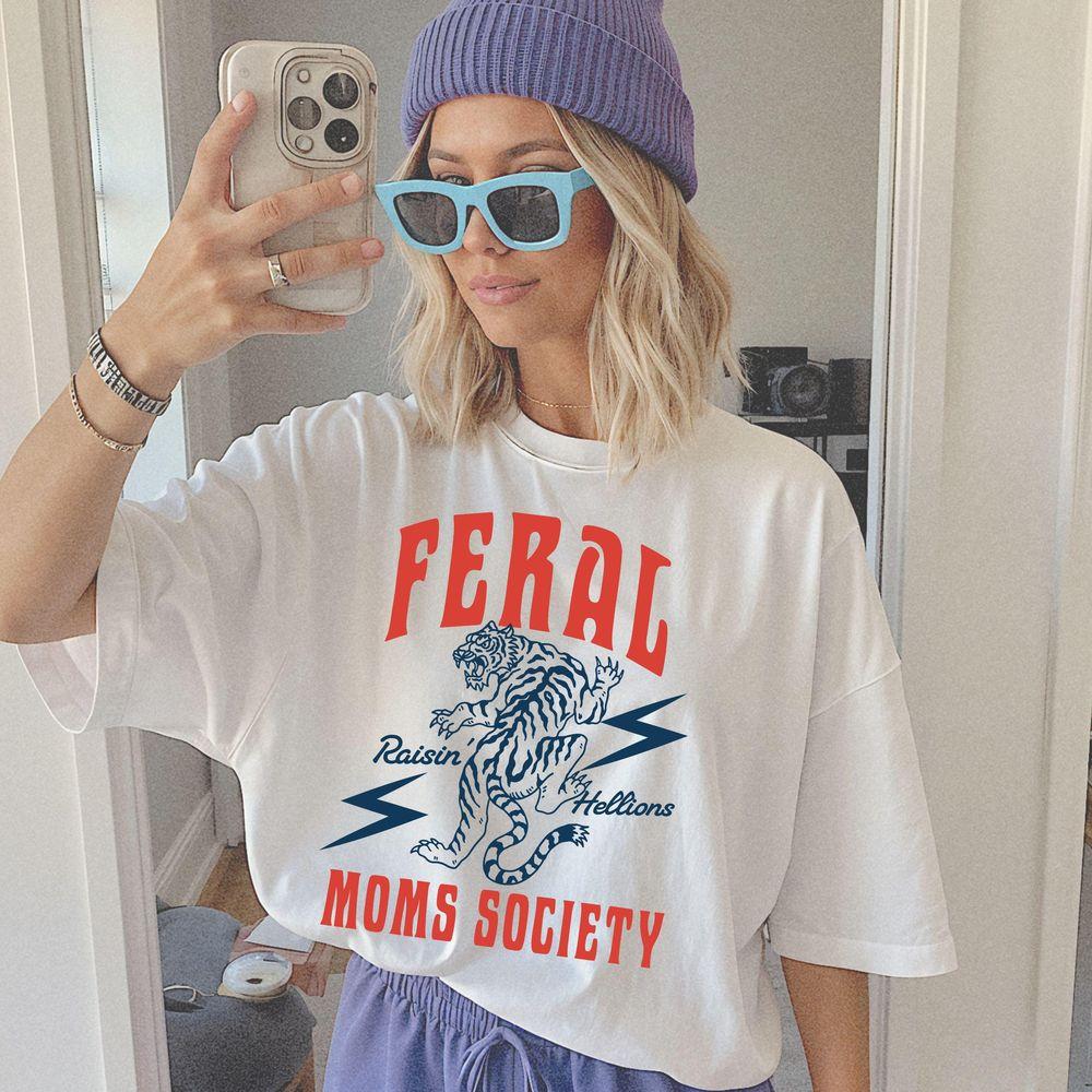 Feral Moms Society Graphic Retro Long Live Rad Women Tshirt Feral Moms Society Graphic Retro Long Live Rad Women Tshirt
