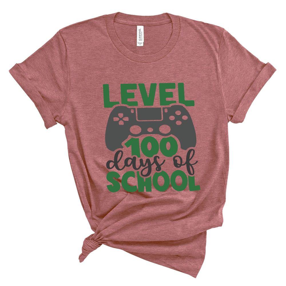 Level 100 Days Of Schoolteacher Tshirt Level 100 Days Of Schoolteacher Tshirt