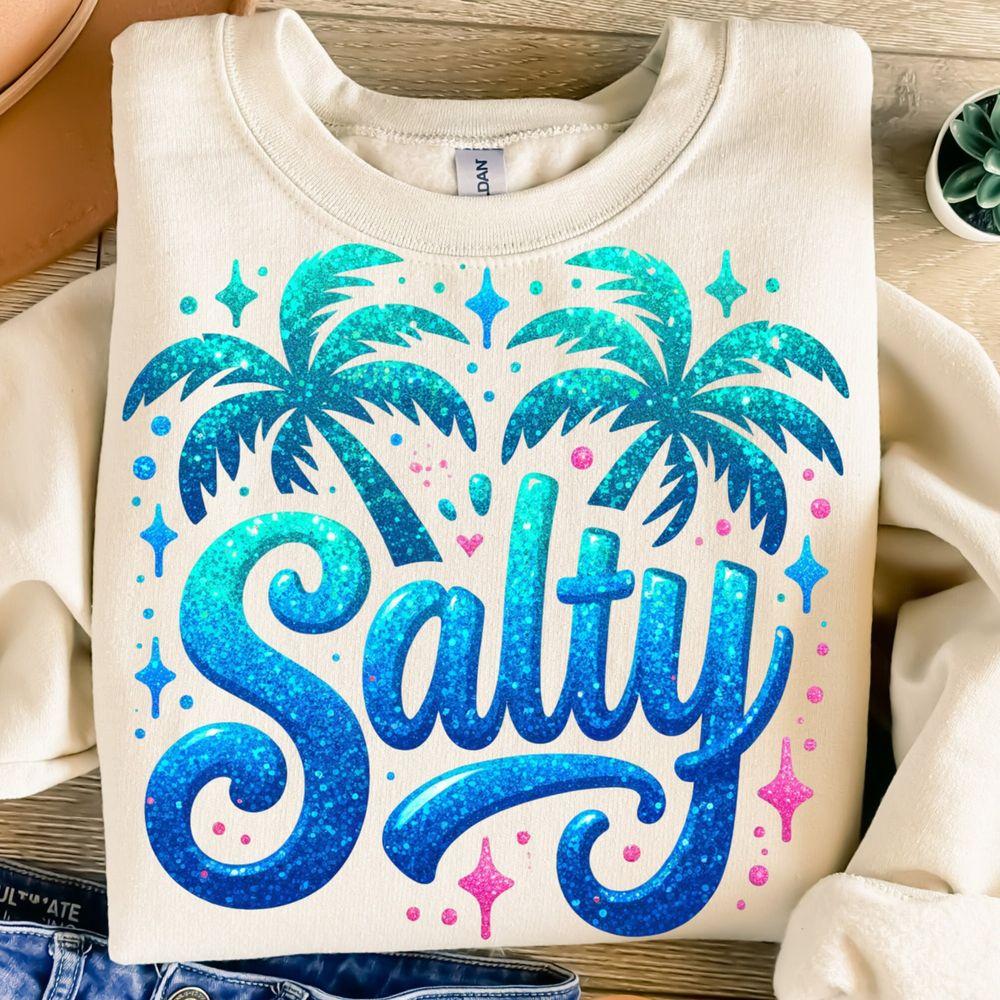 Saltytion Design Glitter Beach Clipart Palm Tree Digital Image Summer Shirt Saltytion Design Glitter Beach Clipart Palm Tree Digital Image Summer Shirt