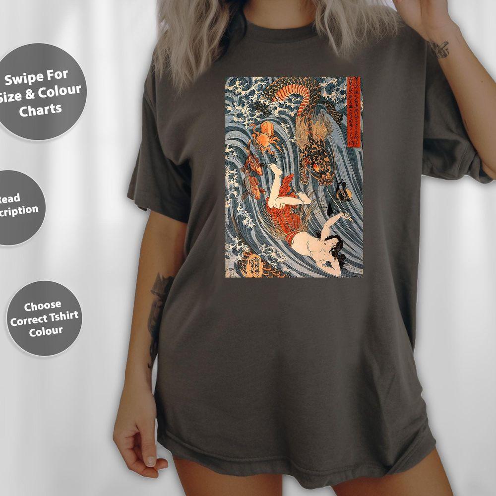 Tamatori Dragon Japanese Great Wave Off Kanagawa Ukiyoe Awesome Shirt Tamatori Dragon Japanese Great Wave Off Kanagawa Ukiyoe Awesome Shirt