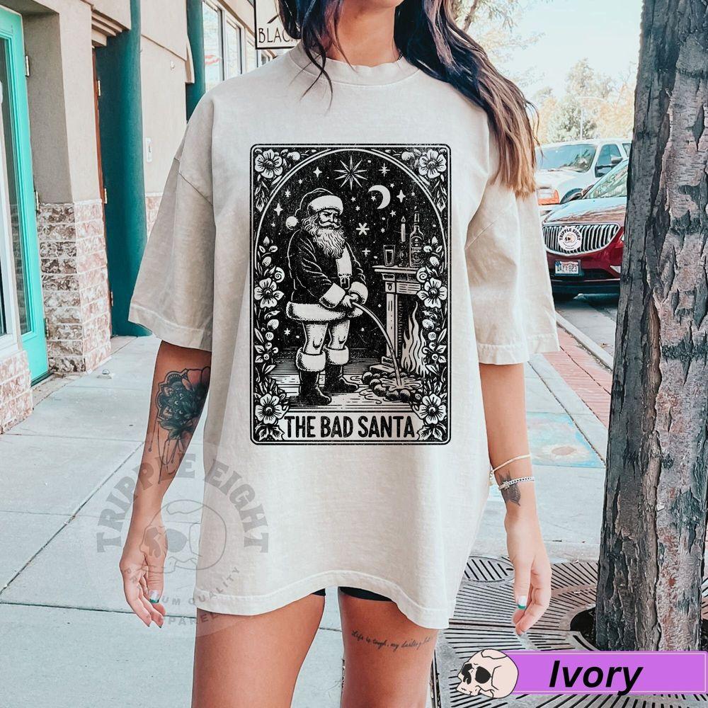 The Bad Santa Funny Tarot Card Shirt
