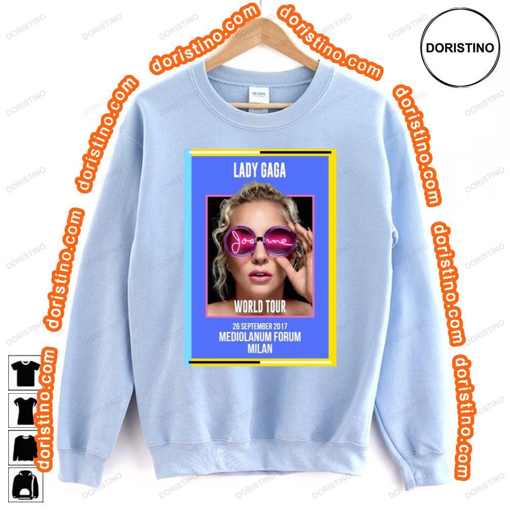 Lady Gaga Joanne 2017 World Tour Mediolanum Forum Milan Tshirt Lady Gaga Joanne 2017 World Tour Mediolanum Forum Milan Tshirt