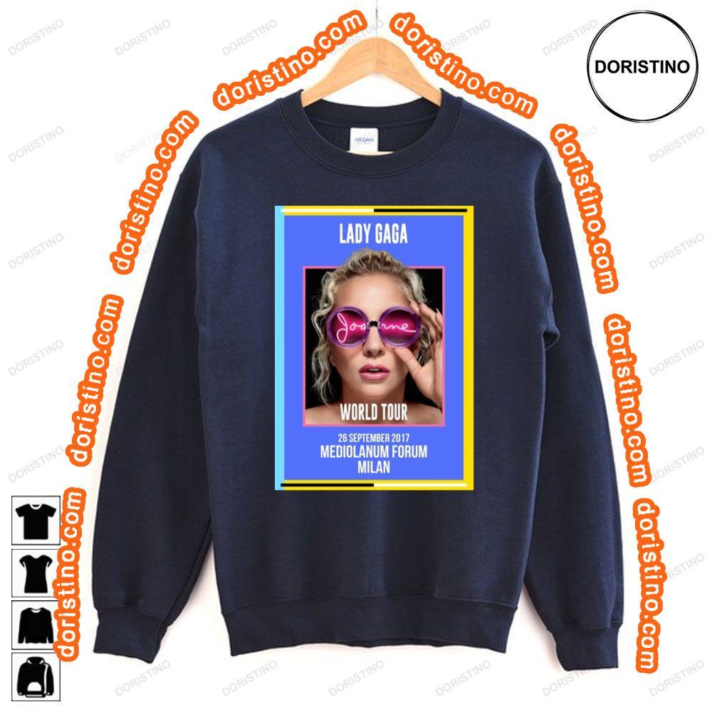 Lady Gaga Joanne 2017 World Tour Mediolanum Forum Milan Tshirt Lady Gaga Joanne 2017 World Tour Mediolanum Forum Milan Tshirt