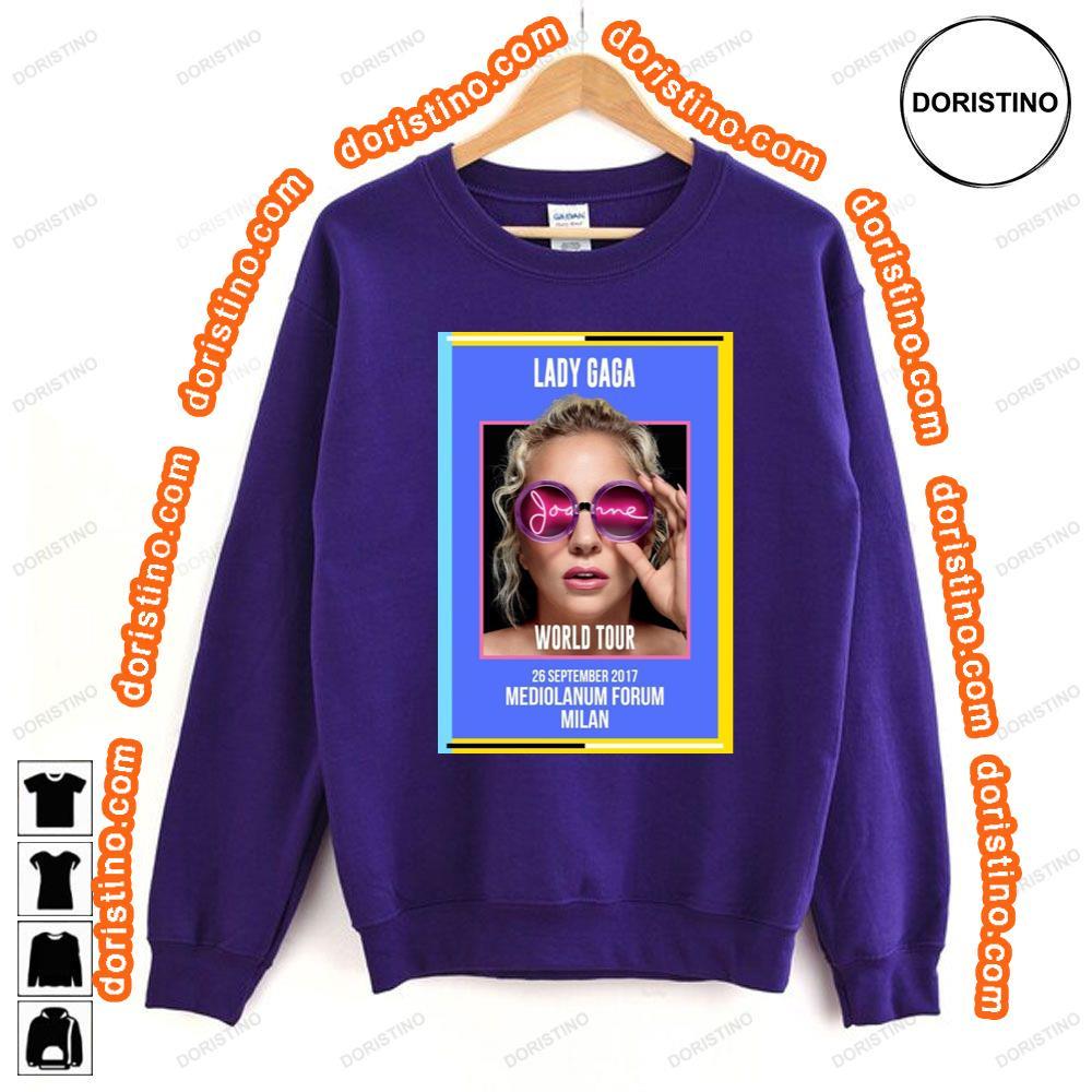Lady Gaga Joanne 2017 World Tour Mediolanum Forum Milan Tshirt Lady Gaga Joanne 2017 World Tour Mediolanum Forum Milan Tshirt