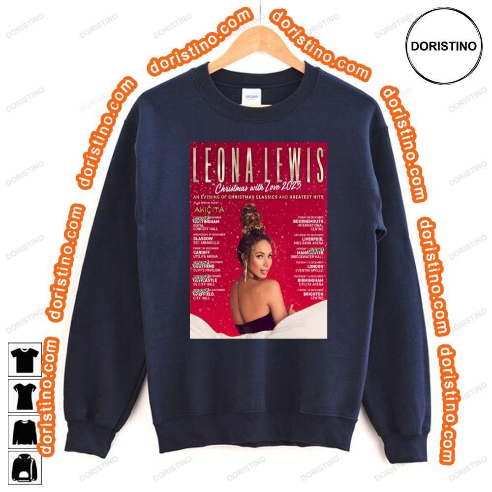 Leonna Lewis Christmas With Love 2023 An Evening With Uk Tour Tshirt Leonna Lewis Christmas With Love 2023 An Evening With Uk Tour Tshirt