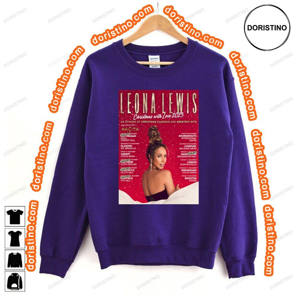 Leonna Lewis Christmas With Love 2023 An Evening With Uk Tour Tshirt Leonna Lewis Christmas With Love 2023 An Evening With Uk Tour Tshirt