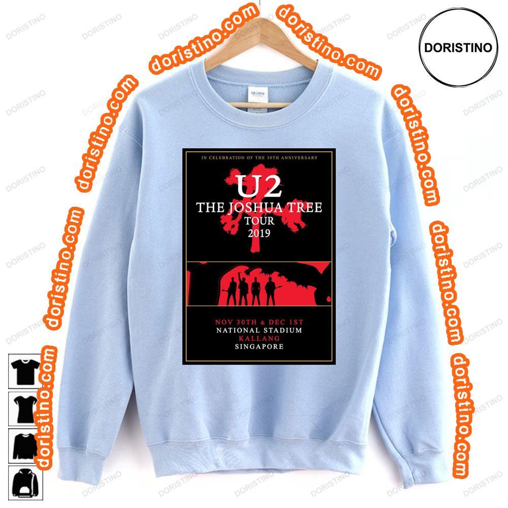 U2 Joshua Tree 2019 World Tour Red Kallang National Stadium Singapore Shirt
