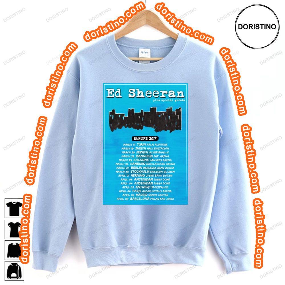 Ed Sheeran Divide Marchapril 2017 European Tour Tshirt Ed Sheeran Divide Marchapril 2017 European Tour Tshirt