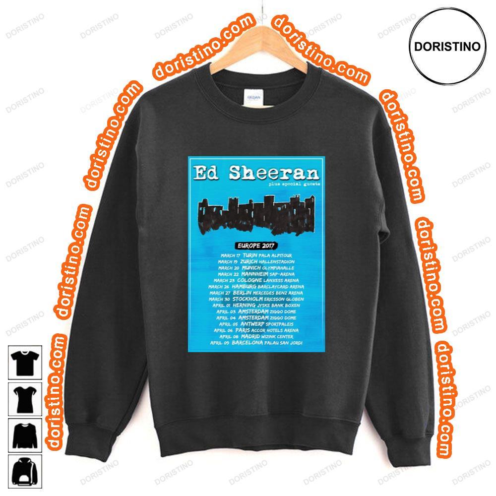 Ed Sheeran Divide Marchapril 2017 European Tour Tshirt Ed Sheeran Divide Marchapril 2017 European Tour Tshirt