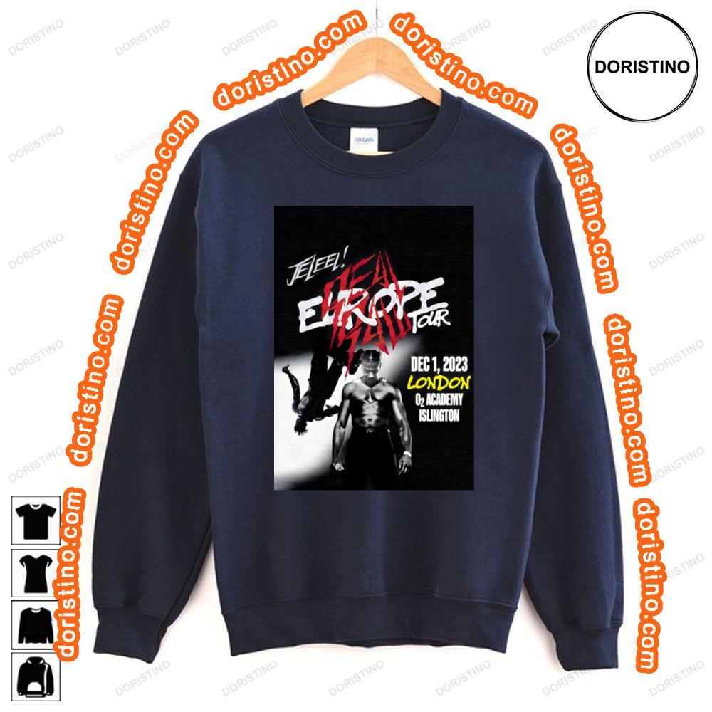 Jeleel Real Raw 2023 Europe Tour London O2 Islington Academy Shirt Jeleel Real Raw 2023 Europe Tour London O2 Islington Academy Shirt