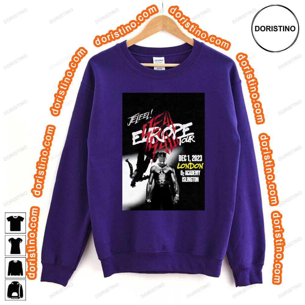 Jeleel Real Raw 2023 Europe Tour London O2 Islington Academy Shirt Jeleel Real Raw 2023 Europe Tour London O2 Islington Academy Shirt