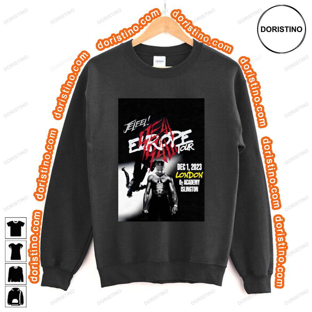 Jeleel Real Raw 2023 Europe Tour London O2 Islington Academy Shirt Jeleel Real Raw 2023 Europe Tour London O2 Islington Academy Shirt