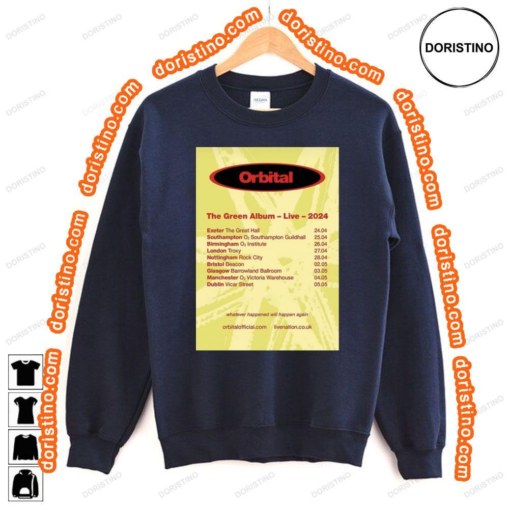 Orbital Band The Green Album Live 2024 Uk Tour Shirt Orbital Band The Green Album Live 2024 Uk Tour Shirt