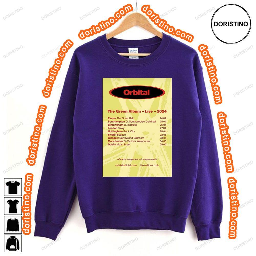 Orbital Band The Green Album Live 2024 Uk Tour Shirt Orbital Band The Green Album Live 2024 Uk Tour Shirt